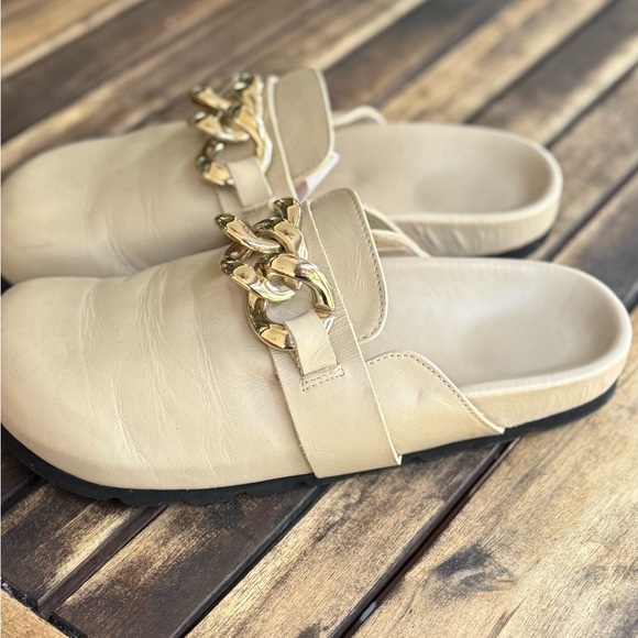 Alohas x Free People Fireplace Chain Clog – Bone Beige | Size 8 | Made in Spain - Picture 2 of 9